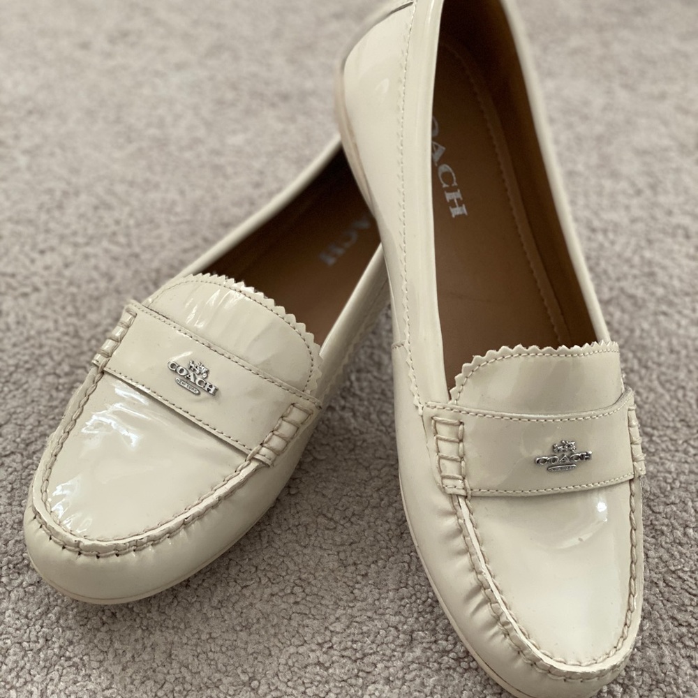 Coach Nude Vinyl Loafers